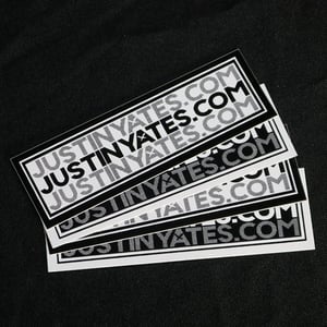 Image of JustinYates.com Sticker (Four Pack)