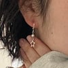 silver star earrings