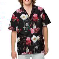 Image 3 of Occult Beach: Roses and Rosaries Unisex Button Shirt