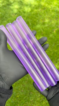 Image 2 of 'Popping Purple' pressure cast Alumilite resin mixed with pure violet dye. Great demonstrator blank!