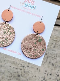 Image 3 of Luna Metallic Leather Earrings RRP: £20