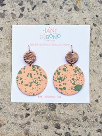 Image 1 of Luna Metallic Leather Earrings