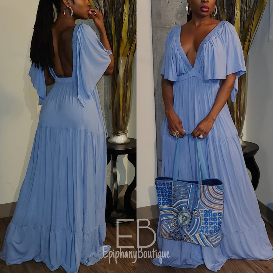 Image of The L'ia Maxi Dress: Blue