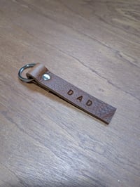Image 3 of Hand Stamped Leather Key Rings RRP: £10