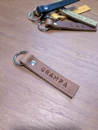 Image 4 of Hand Stamped Leather Key Rings RRP: £10