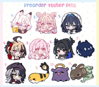 PREORDER holoen pippa tenma Vtuber enamel Pins 