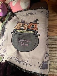Image 2 of Bitches brew woven throw blanket