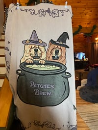 Image 1 of Bitches brew woven throw blanket