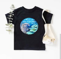Image 1 of Toddler Tee Printed Art ‘Wild Ocean Child’ in Black 