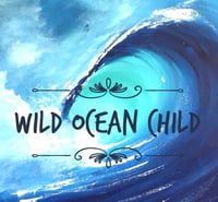 Image 2 of Babies Jumpsuit Printed Art ‘Wild Ocean Child’ Wave 