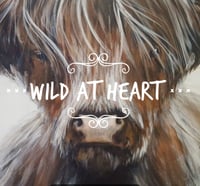 Image 2 of Babies Jumpsuit Printed Art ‘Wild at Heart’ Highland Cow 