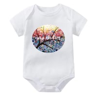 Image 1 of Babies Jumpsuit Printed Art ‘Wild and Free’ Tree