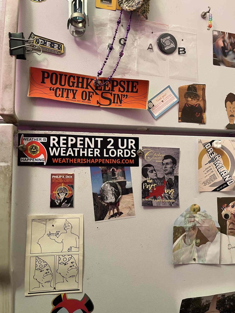 BUMPER STICKER 11.5" X 3" -- REPENT 2 UR WEATHER LORDS