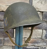 Image 3 of WWII 3rd Infantry Division, 7th Inf. Regiment. M-1 Type Helmet.