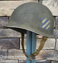 Image 1 of WWII 3rd Infantry Division, 7th Inf. Regiment. M-1 Type Helmet.