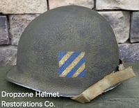 Image 2 of WWII 3rd Infantry Division, 7th Inf. Regiment. M-1 Type Helmet.