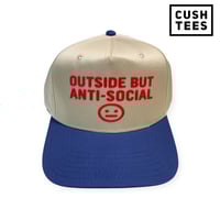Outside but anti-social (Snapback) Off white/Red/Blue
