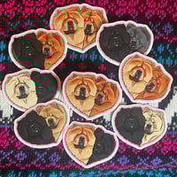Image 1 of Heart Chows Stickers and Magnets