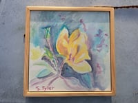 Image 3 of "Hopeful Rose" Original Watercolor Painting by Sandy Tyler 