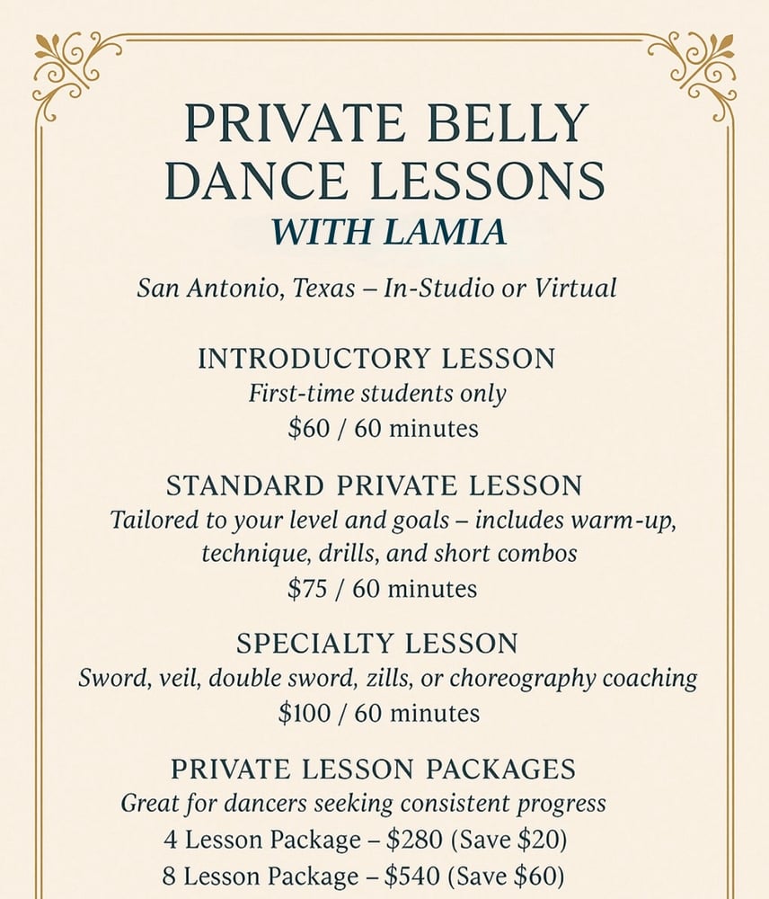 Image of Private Lessons With Lamia 2025