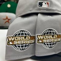 Image 3 of New Era 59Fifty Grey Brick Red Black Classic Green UV