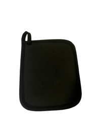 Image 2 of Pot Holder Mitt Black Glove/Whole Set