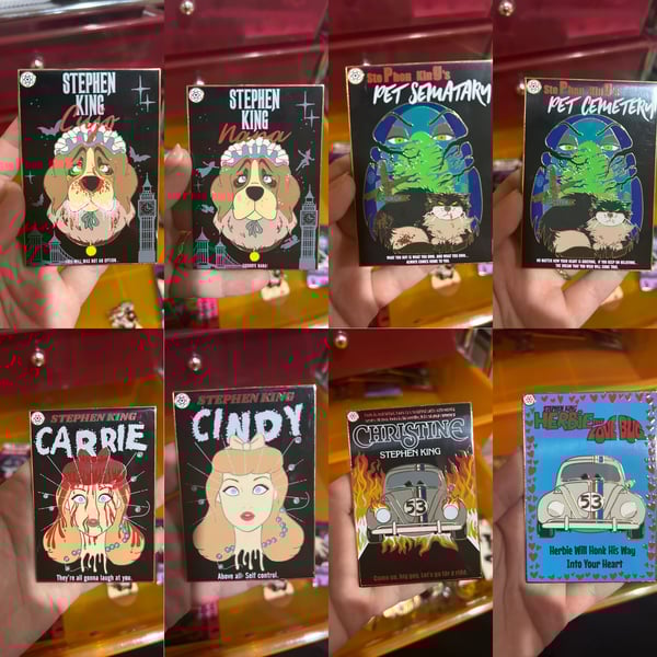 Image of SET of Stephen king dis ney pins
