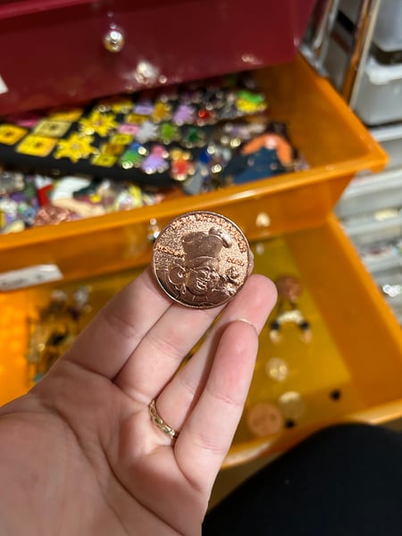Image of Odie penny pin
