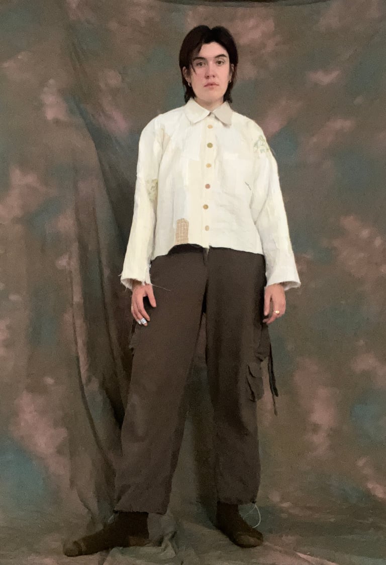 ghost button-up: pucker bunch Image 3