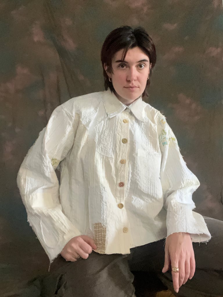 ghost button-up: pucker bunch Image 2