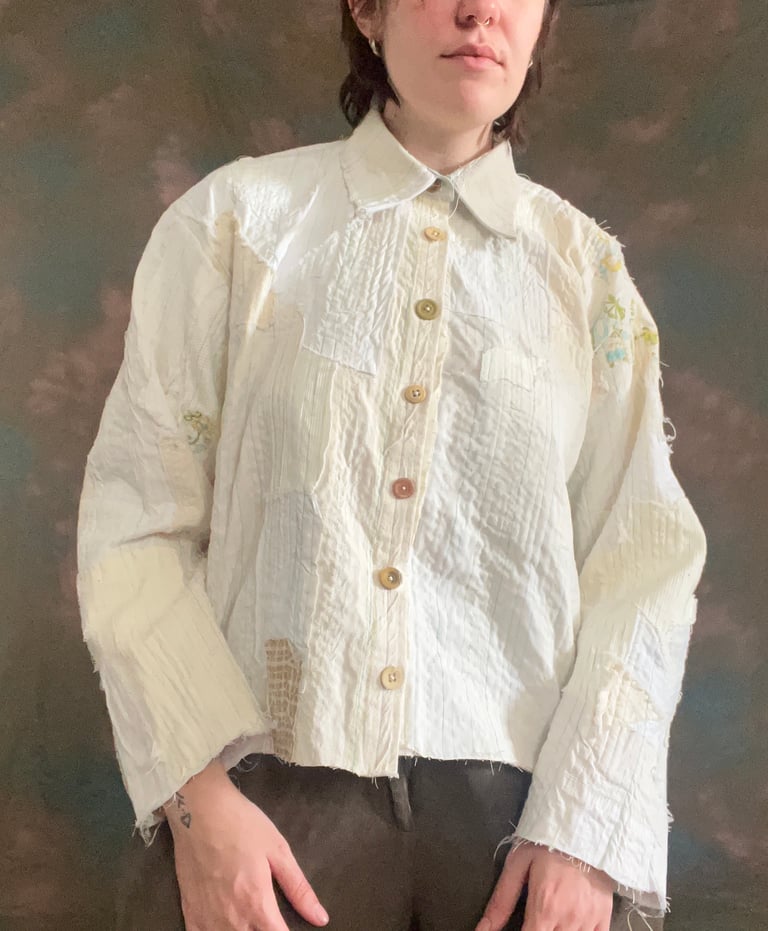 ghost button-up: pucker bunch