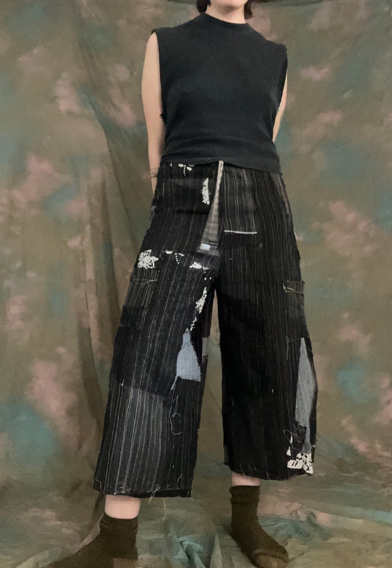 omission quilted pants: pucker bunch