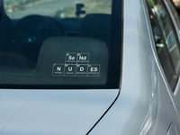 Image 1 of Send Nudes Car Decal permanet Vinyl(1 or 2 Pack). 
