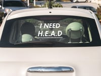 Image 1 of I Need HEAD(Hugs, Encouragement, Affection, Devotion) Car Decal (1-2 Pack).