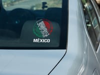 Image 2 of Mexico Tri-Color Permanent Car Decal(1-2 Pack).