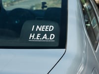 Image 3 of I Need HEAD(Hugs, Encouragement, Affection, Devotion) Car Decal (1-2 Pack).