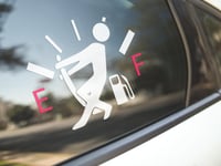 Image 2 of Not Empty Gas Tank Permanet Car Decal(1 or 2 Pack) for gas cap.