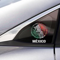 Image 4 of Mexico Tri-Color Permanent Car Decal(1-2 Pack).