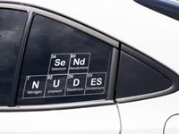 Image 5 of Send Nudes Car Decal permanet Vinyl(1 or 2 Pack). 