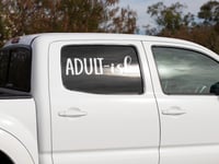 Image 5 of Adult-ish Permanent Car Decal(1 or 2 Pack).