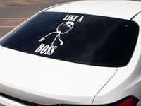 Image 2 of Like A Boss Car Decal(1 or 2 Pack).