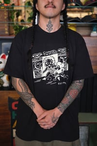 Image 1 of CHAPEL TATTOO BETTY BOOP SHOP FRONT  - EST 1994 TEE IN BLACK