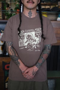 Image 1 of CHAPEL TATTOO BETTY BOOP SHOP FRONT  - EST 1994 TEE IN BROWN