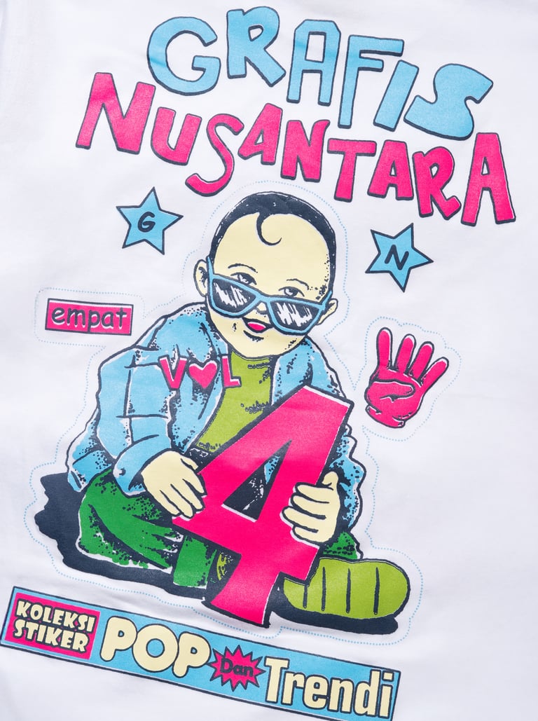  Pop dan Trendi White Long Sleeve Tee Image 3