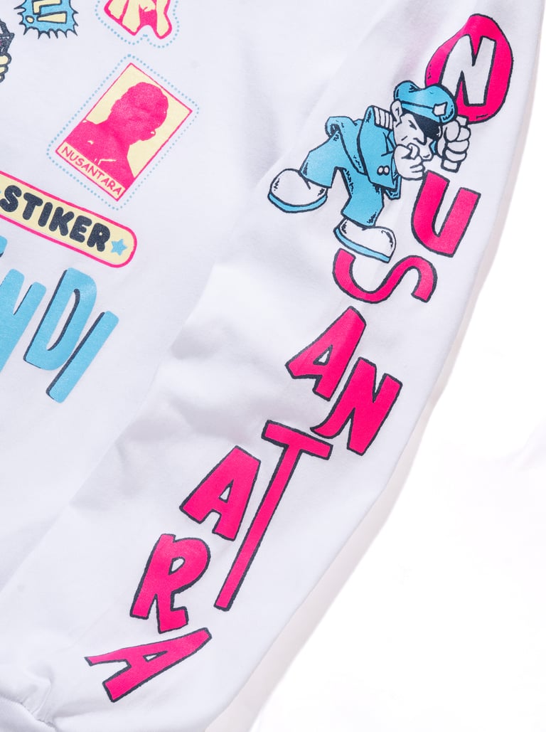  Pop dan Trendi White Long Sleeve Tee Image 4