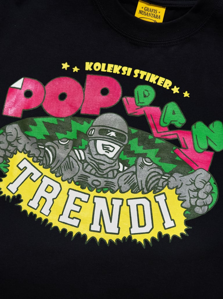 Pop Dan Trendi Black Short Tee Image 3