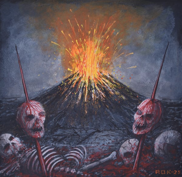 Image of VOLKANIKK - Small original painting