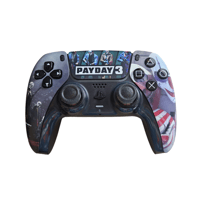 Image 1 of Custom PS5 DualSense Controller – Payday 3-Inspired Design with Pro Grip (V6 Hall Sensor Upgrade!)