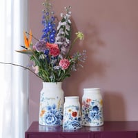 Image 1 of  Flower Garden Milk Can Vase