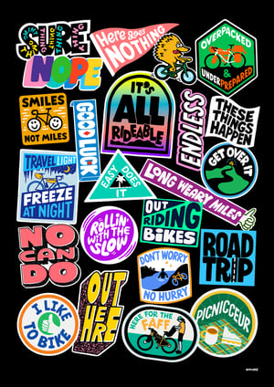 Stickers Poster Print
